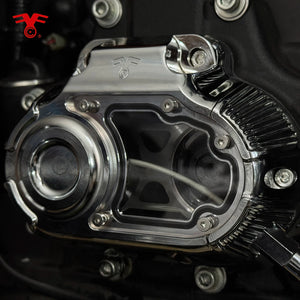 Cache latéral de boîte de vitesse à hublot pour Harley Touring Dyna Softail - vue 3