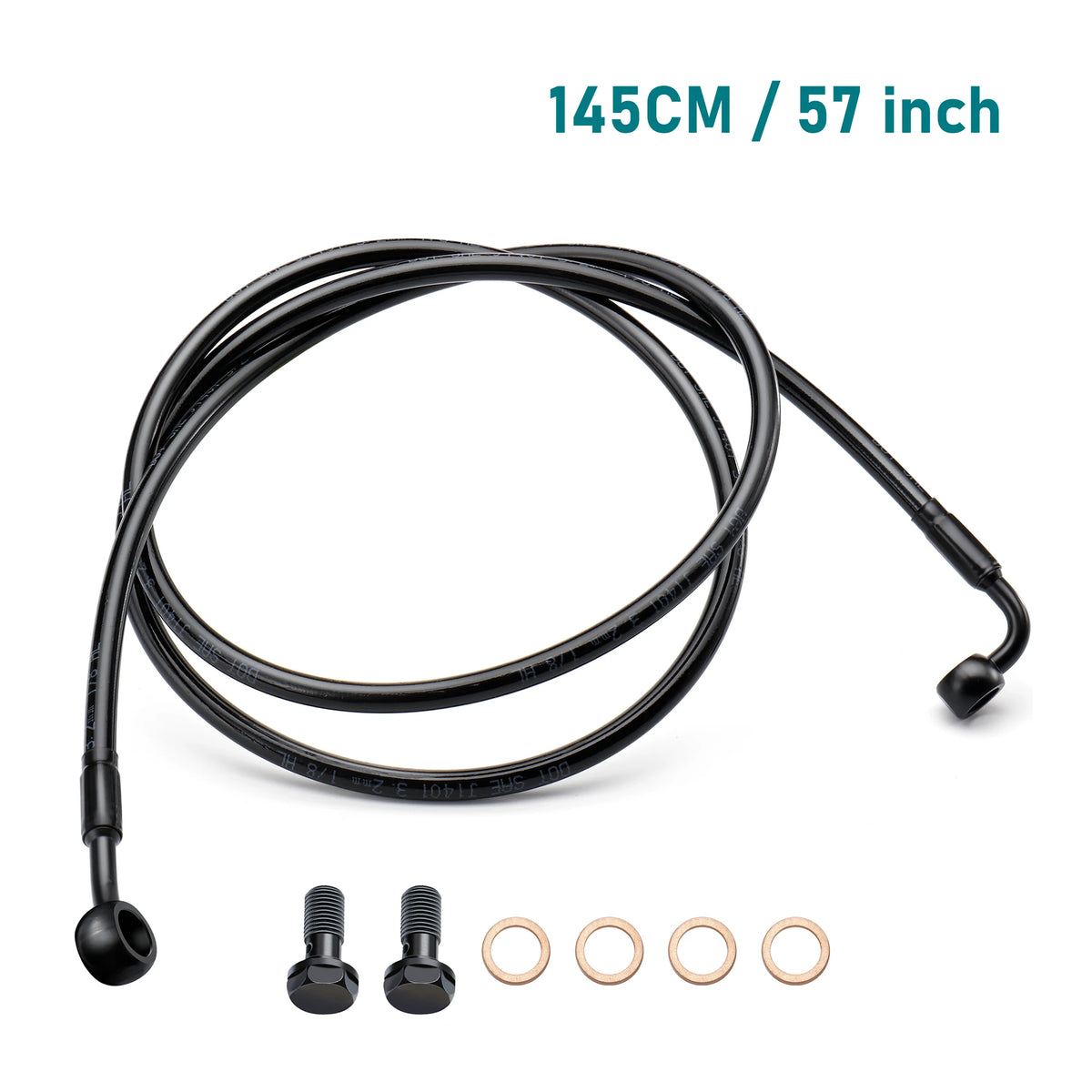 Durite de Frein Avant Tressée Inox (140/145/150 cm) - Harley-Davidson Touring 1997-2013 sans ABS – photo 11/12