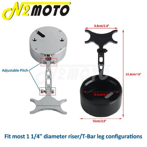 Support de compteur digital pour riser de Harley Fat Bob - vue 2