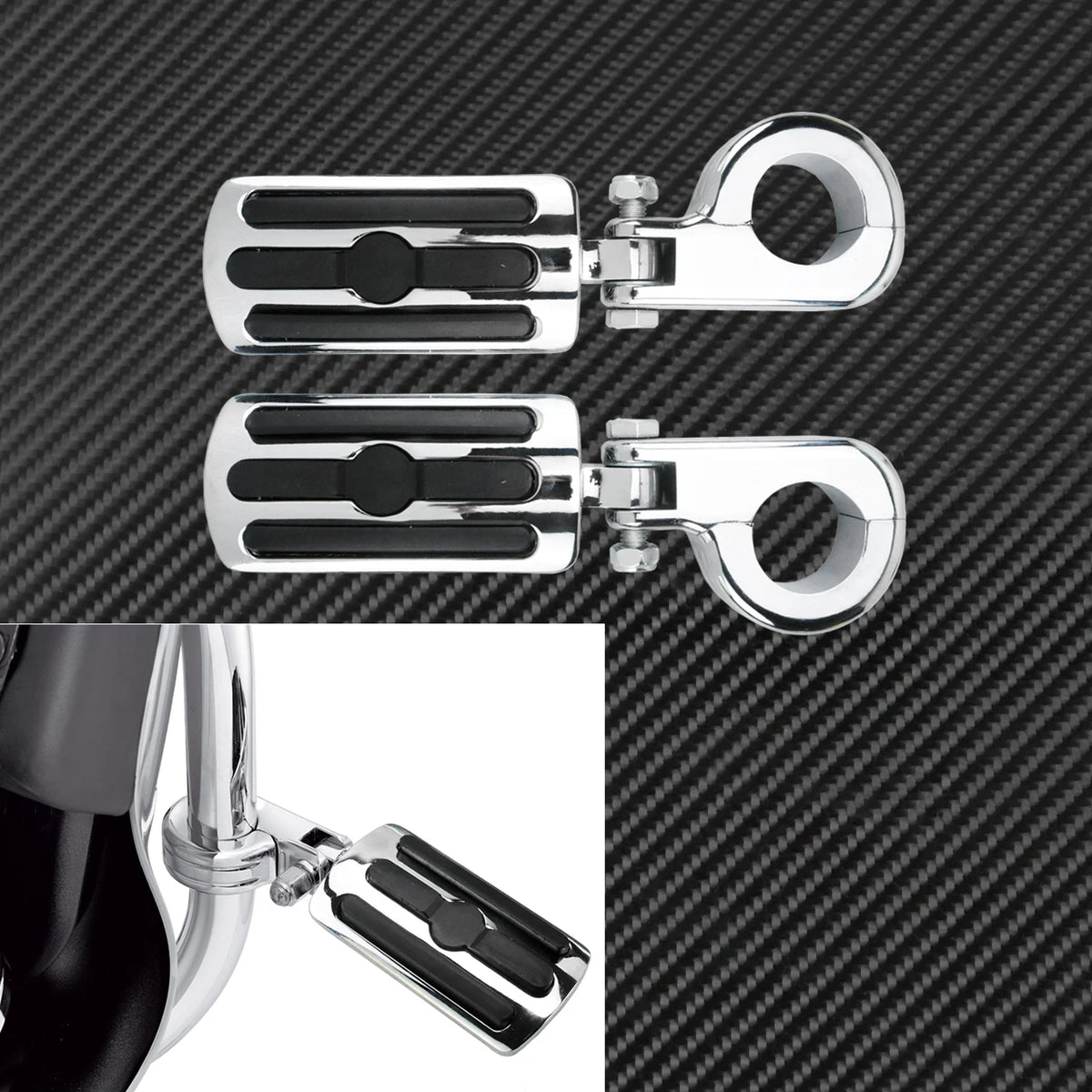 Repose-Pieds Highway 32mm pour Barre de Garde - Harley-Davidson Touring, Sportster, Softail – photo 4/12