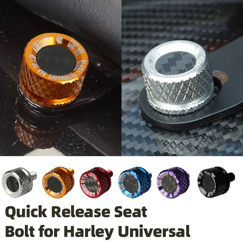 Boulon de Selle à Déverrouillage Rapide CNC pour Harley Touring, Softail, Dyna, Sportster – photo 1/13