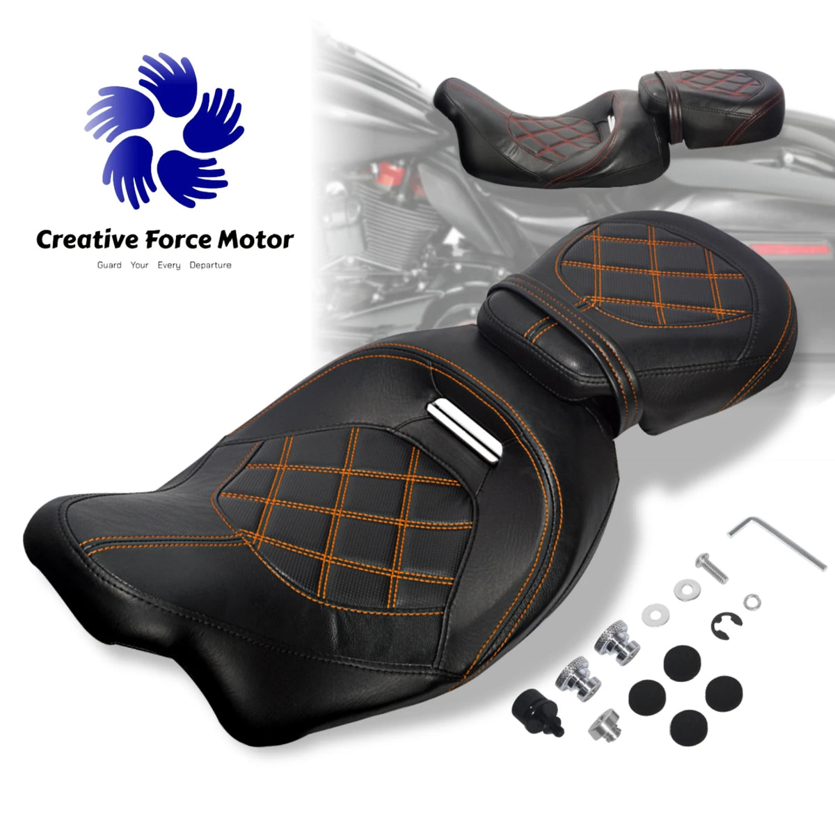Selle biplace surbaissée pour Harley-Davidson Touring (Road Glide, Road King, Ultra Classic)