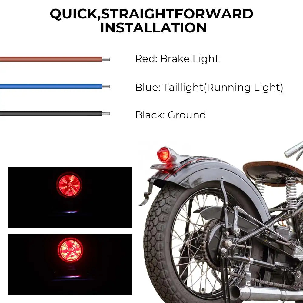 Feu arrière rétro LED pour Harley bobber - vue 4