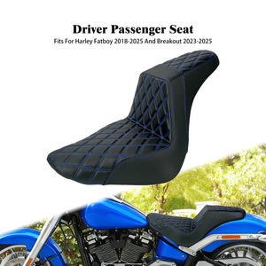 Selle biplace noire pour Harley-Davidson Softail Fat Boy - vue 8