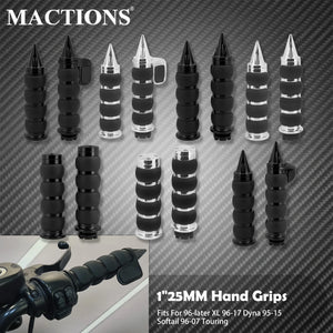 Poignées de guidon 25mm (1 pouce) en aluminium pour Harley-Davidson Touring, Softail, Sportster, Dyna – photo 1/18