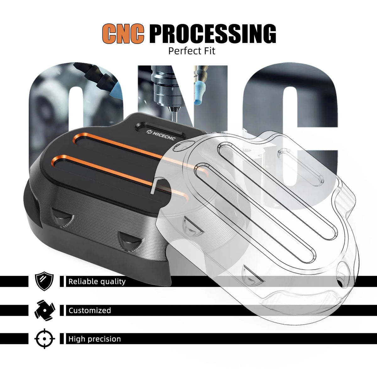 Cache latéral de boîte anodisé pour Harley Touring 2017-2020 - vue 4