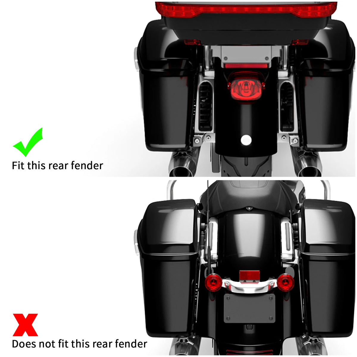 Feux LED de supports de sacoches pour Harley Touring - vue 3