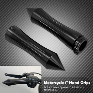 Poignées de guidon pointues 25mm (1 pouce), Chrome ou Noir - Harley-Davidson Sportster, Touring, Softail, Dyna, VRSC – photo 7/8