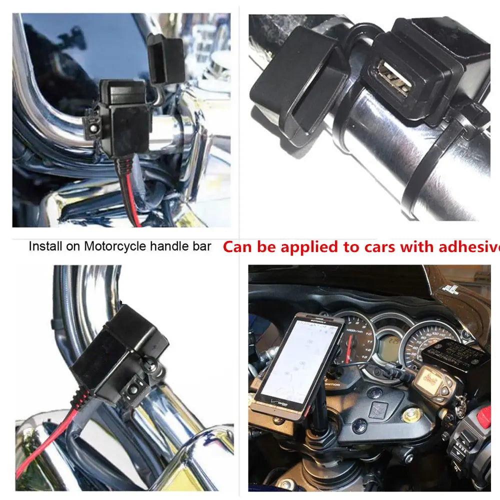 Adaptateur chargeur USB étanche SAE 12V pour moto - vue 6