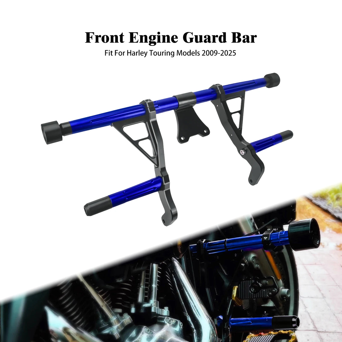 Pare-carter avant bicolore en aluminium pour Harley-Davidson Touring - vue 10