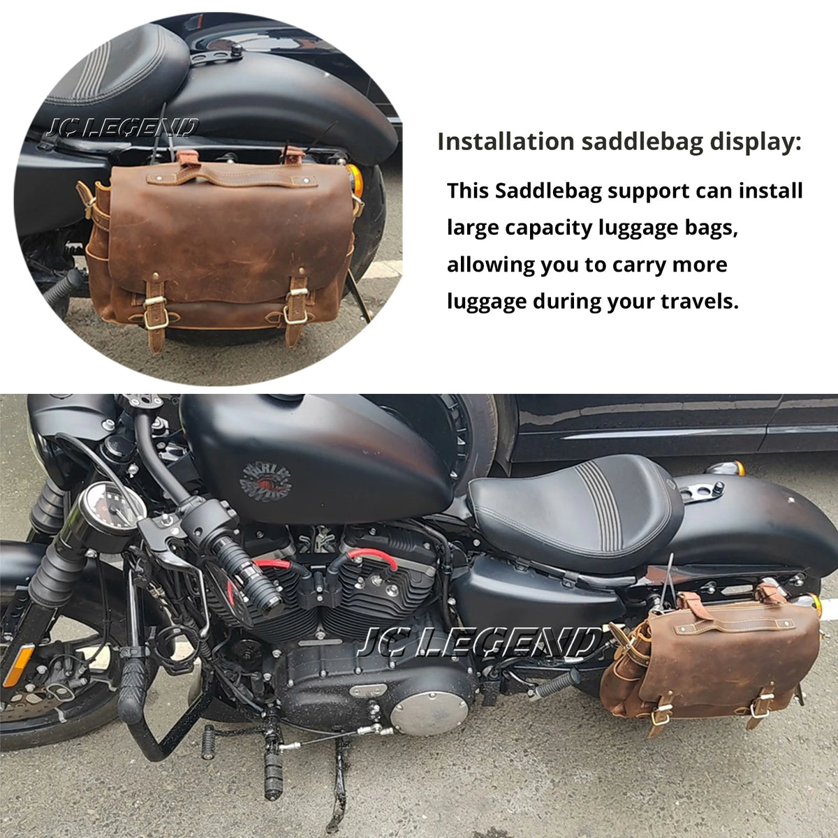 Supports de Sacoches Latérales Renforcés pour Harley Sportster XL 883/1200 - vue 3