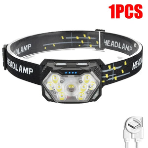 Lampe frontale LED 9 diodes, rechargeable USB, détecteur de mouvement – photo 12/15