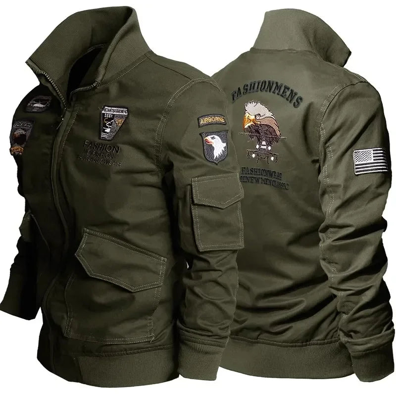 Veste tactique moto homme kaki multi-poches - vue 8