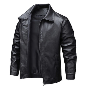 Blouson biker en simili cuir noir - vue - vue 6