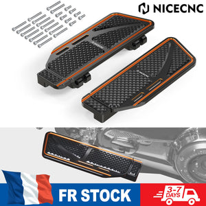 Marchepieds conducteur NICECNC pour Harley-Davidson Touring Street Glide, Road King, Road Glide, Softail et Electra Glide – photo 1/8
