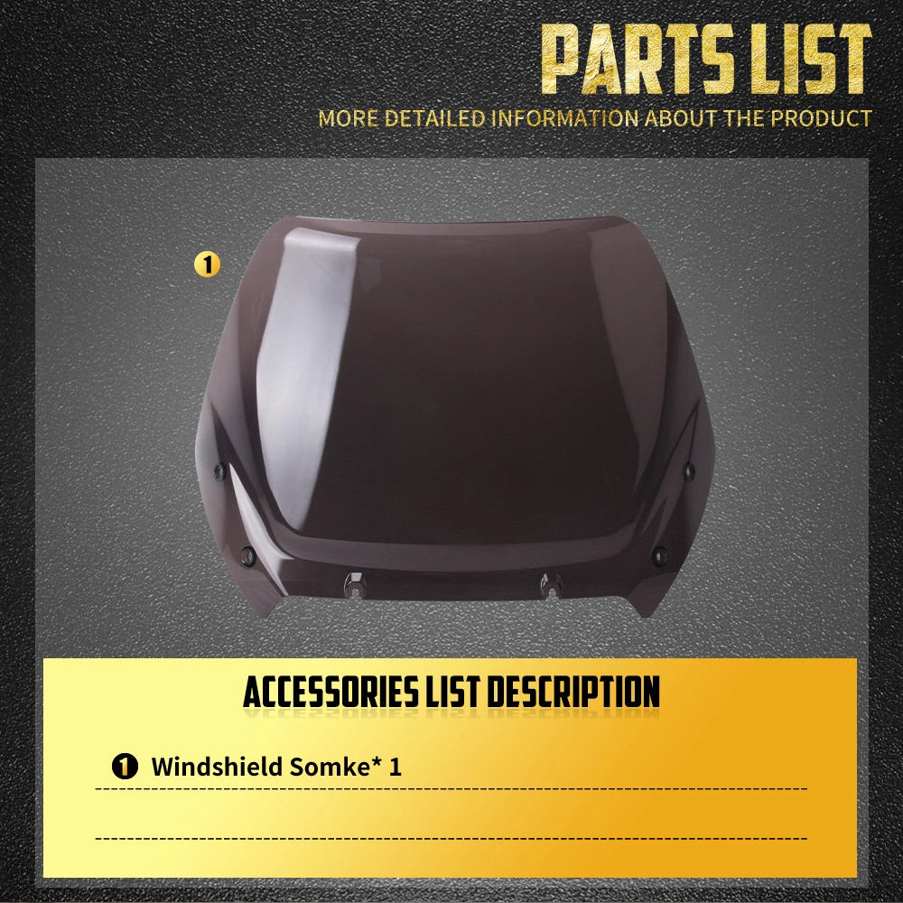 Pare-Brise Haut 12'' Anti-Vent en Polycarbonate - Harley Touring Road Glide 2024 et plus, CVO Road Glide FLTRXSE – photo 6/8