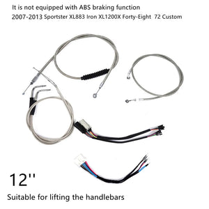 Kit de durite d'embrayage et de frein d'extension 10-18 pouces pour Harley-Davidson Sportster XL883, Iron XL1200, Forty Eight, 72V 2007-2024 – photo 16/20