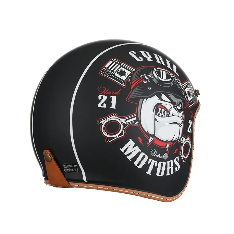 Casque moto jet rétro CYRIL B206 avec visière - vue 5