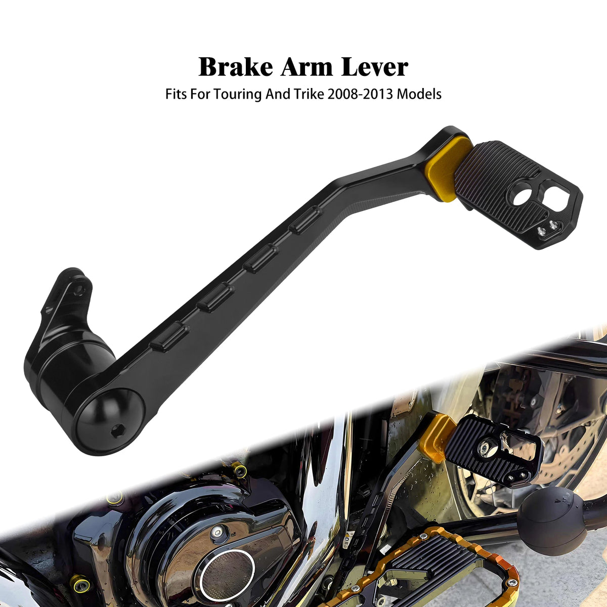 Levier de pédale de frein noir pour Harley-Davidson Touring - vue 13