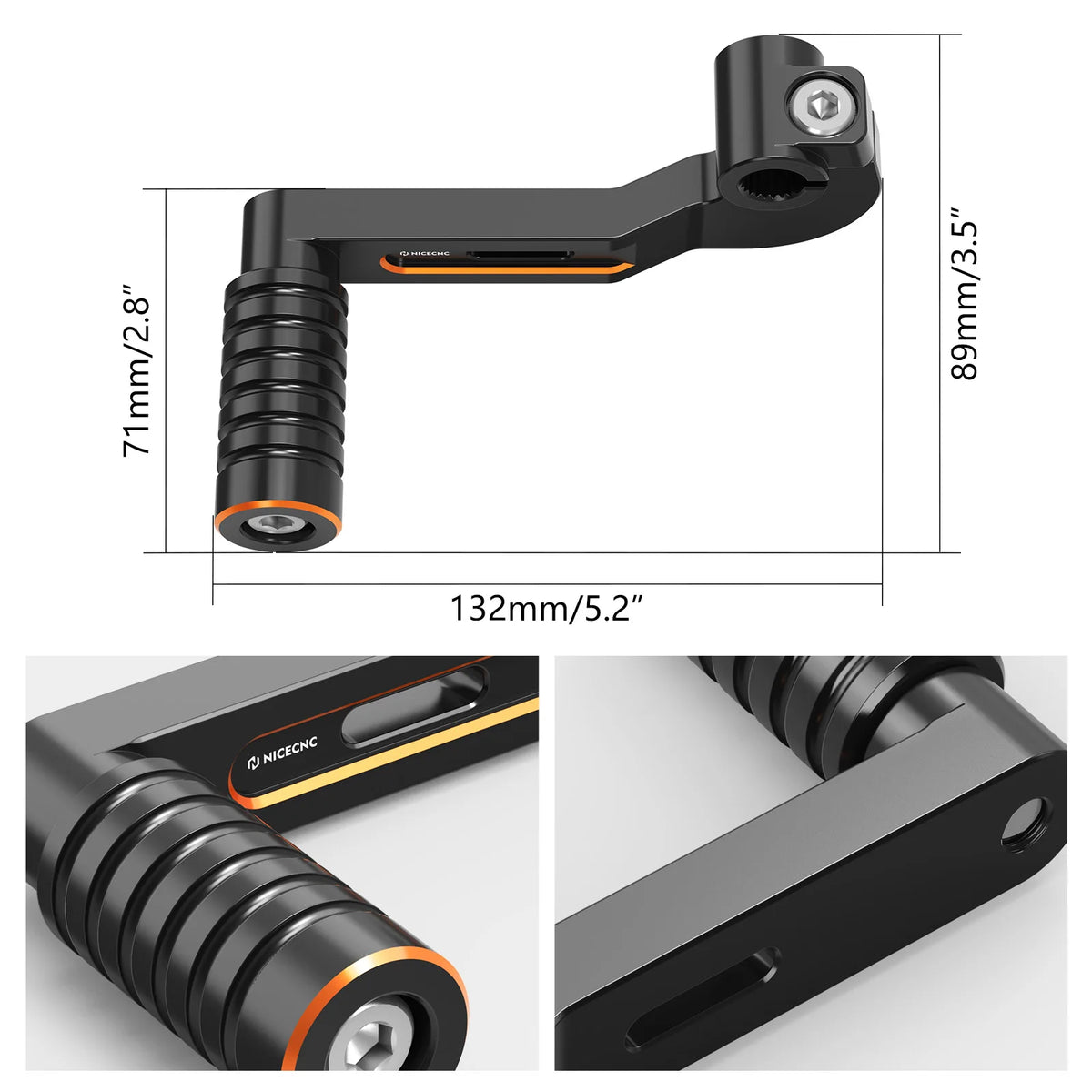 Levier de sélecteur aluminium pour Harley Sportster - vue 3