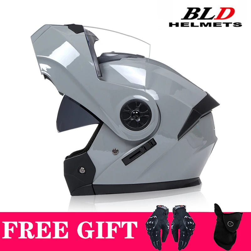 Casque moto modulable rétro double écran - vue - vue 18