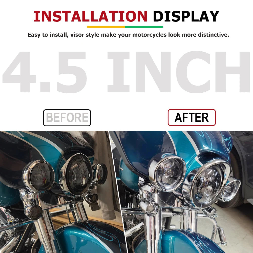 Cerclages à visière de feux additionnels pour Harley - vue 3
