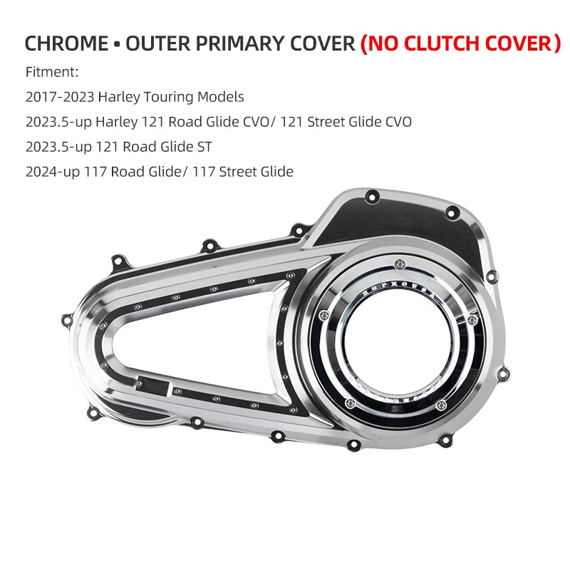 Cache de Carter Primaire (Outer Primary / Derby Cover) Aluminium - Harley-Davidson Touring Road Glide & Street Glide 2017-2024 – photo 23/24
