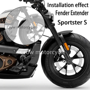 Extension de garde-boue noir pour Harley-Davidson Sportster S - vue 1