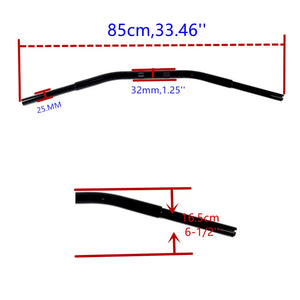 Guidon drag bar noir pour Harley Breakout et Fat Boy - vue 2