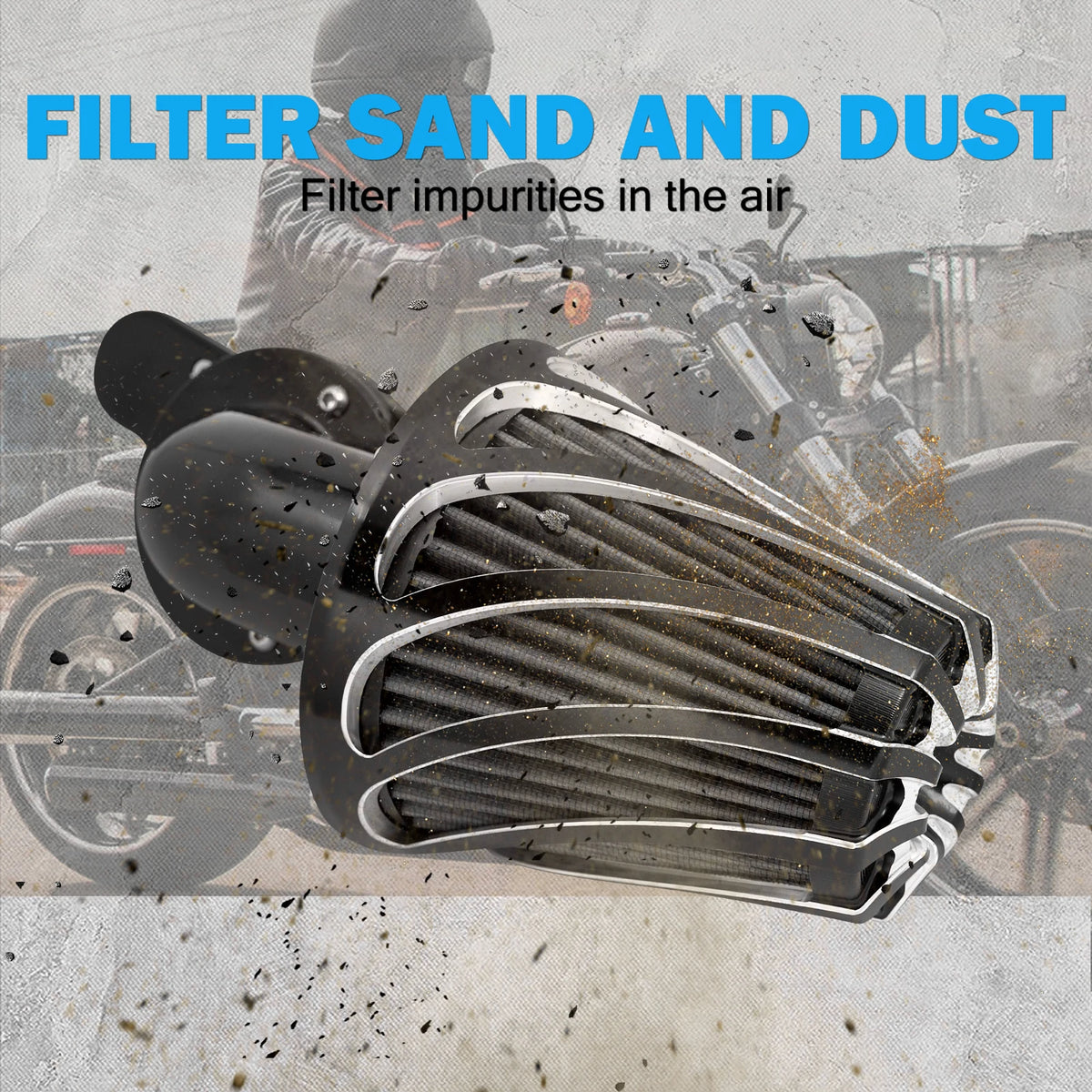 Kit Filtre à Air Noir en Aluminium - Harley-Davidson Sportster, Dyna, Softail et Touring – photo 3/10