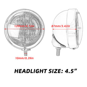 Phares additionnels LED 4,5 pouces pour Harley Softail et Road King - vue 2