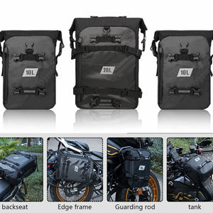 Sacoche noire pour barre de protection moto - vue 1