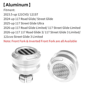 Cache d'Écrou d'Essieu Avant pour Harley 121 CVO/ST, 117 Touring (Fourche Inversée) – photo 13/14