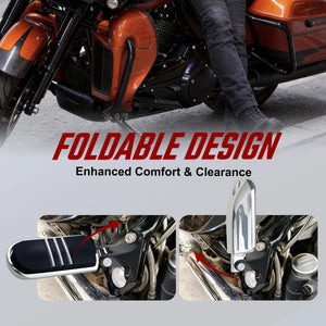 Kit de support de repose-pieds passager repliables pour Harley-Davidson Touring 2009-2023 – photo 4/8