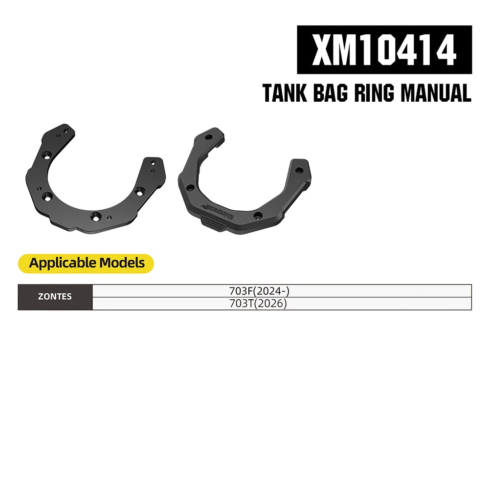 Sac de réservoir moto Rhinowalk noir à fixation magnétique - vue 14