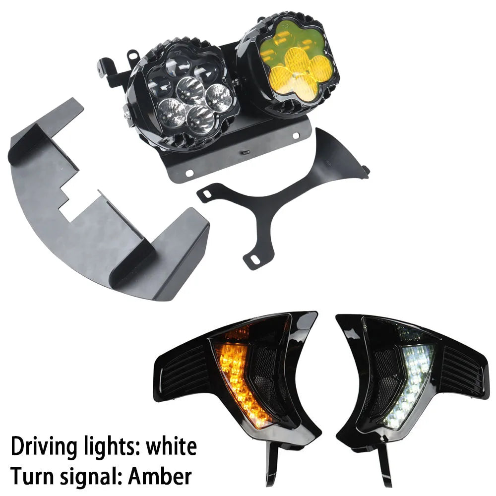 Kit de phares LED noirs pour Harley Road Glide - vue 10