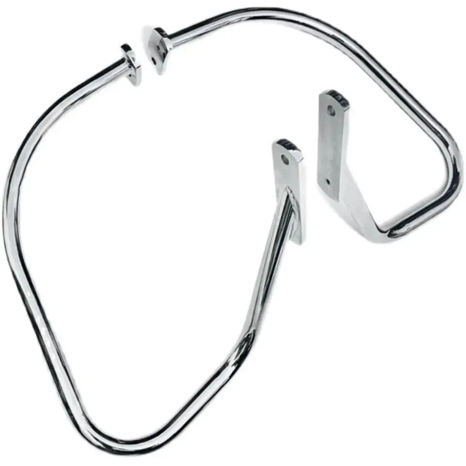 Arceau chromé de protection de sacoche sur Harley Softail - vue 4