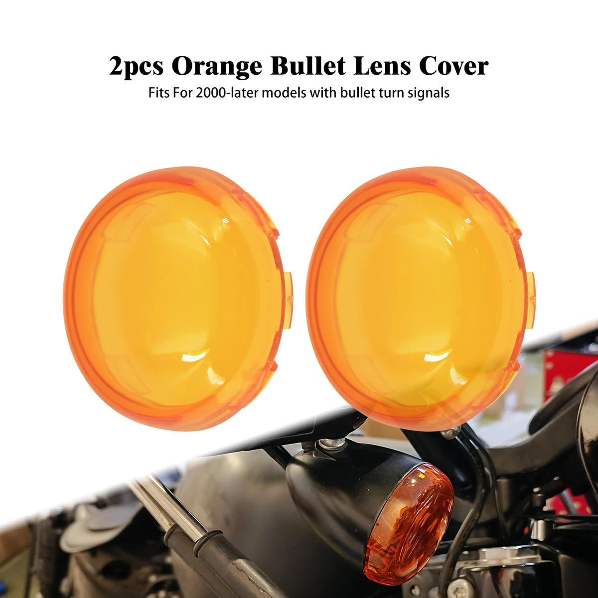 Lot de deux cabochons rouges de clignotant pour moto Harley-Davidson - vue 9