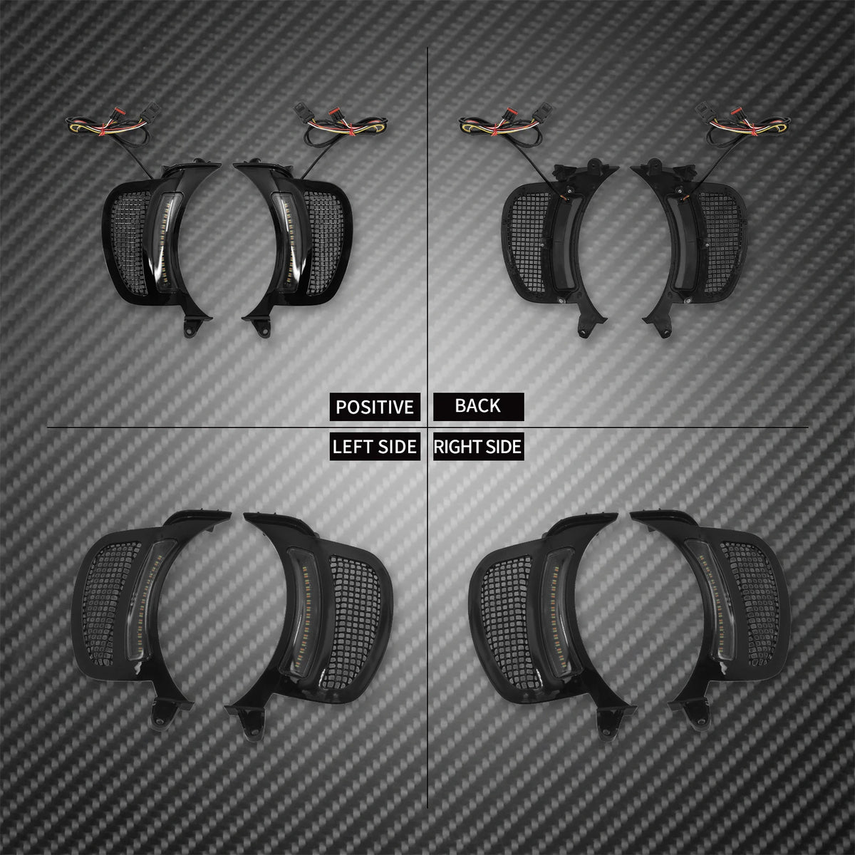 Inserts LED de Ventilation Phare (Veilleuse + Clignotant) - Harley-Davidson Touring Road Glide FLTRX 2015-2023 – photo 2/8
