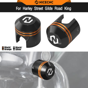 Caches d'Embout de Câbles Frein/Embrayage (Paire) Aluminium - Harley-Davidson Street Glide & Road King 2014-2020 – photo 1/8