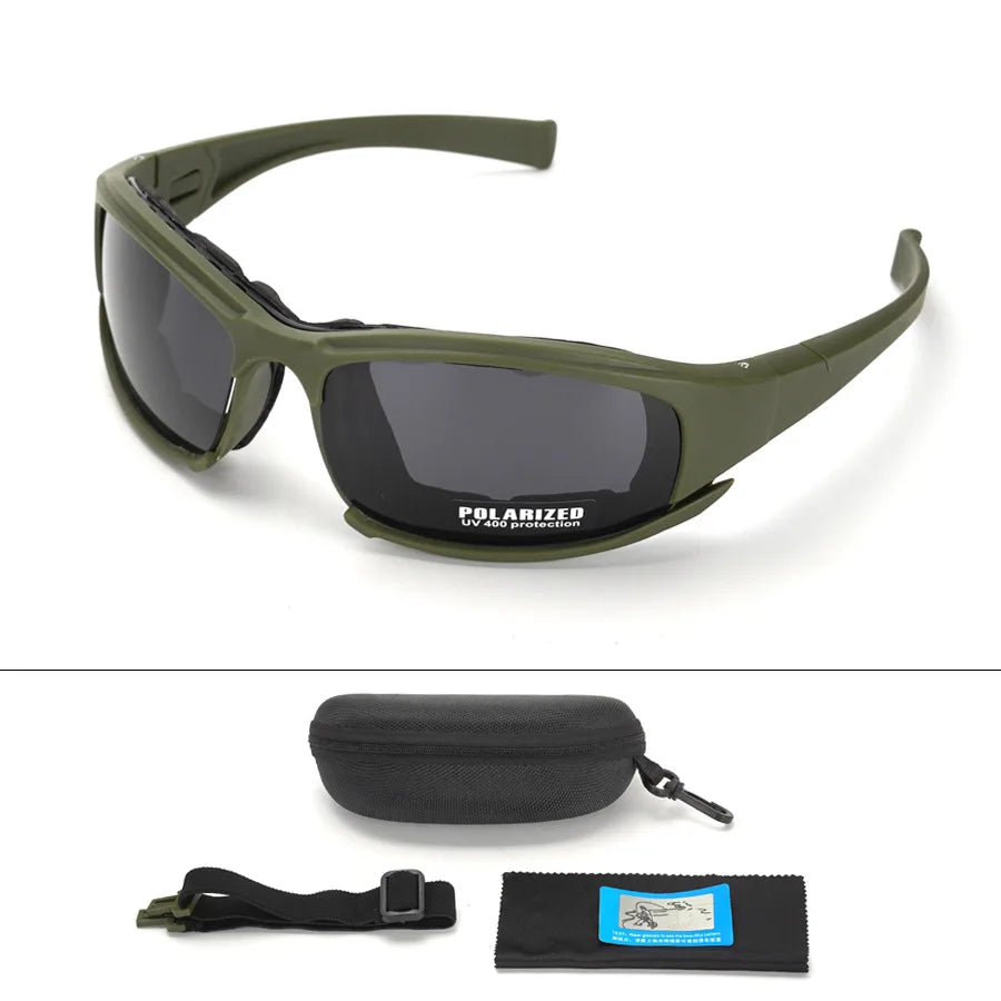 Lunettes Tactiques Polarisées 4 Verres Sport Plein Air - vue 7