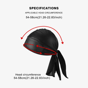 Durag headwrap noir perforé pour homme - vue 4