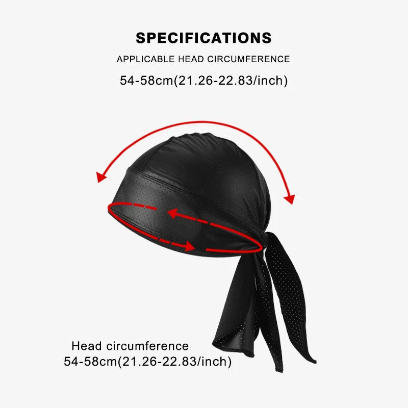 Durag headwrap noir perforé pour homme - vue 4