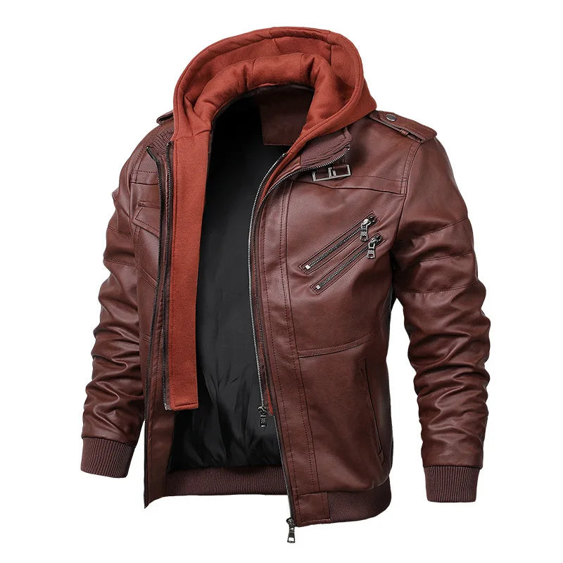 Blouson moto rétro à bandes réfléchissantes - vue - vue 3