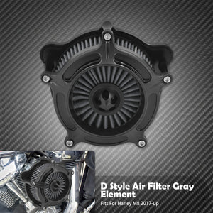 Kit de filtre à air gris CNC complet pour Harley-Davidson Sportster, Touring, Dyna, Softail – photo 9/10