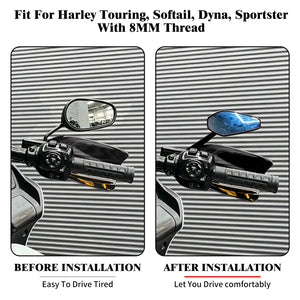 Rétroviseur moto noir pour Harley-Davidson - vue 2