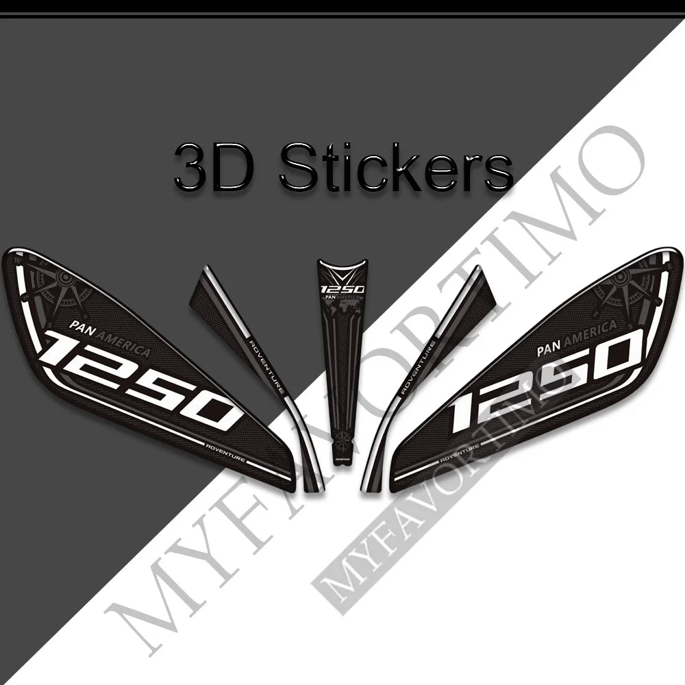 Protection de réservoir 3D noire sur Harley Pan America - vue 7