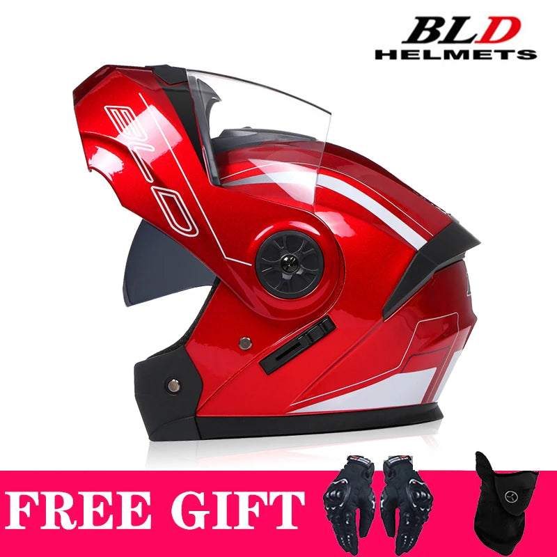 Casque moto modulable rétro double écran - vue - vue 1