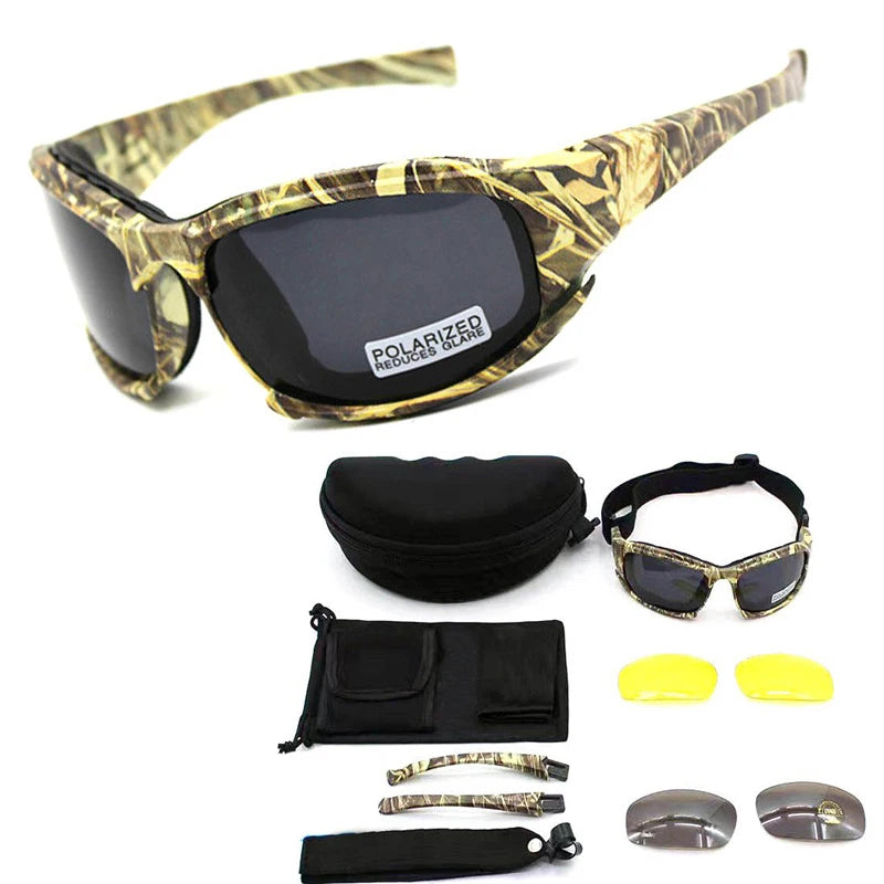 Lunettes tactiques camouflage avec verres interchangeables pour moto - vue 1
