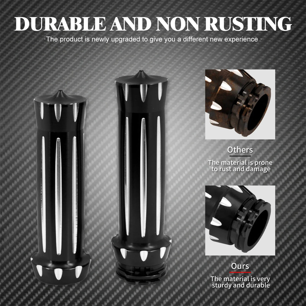Poignées de Guidon 1" (25mm) - Harley-Davidson Sportster, Dyna, Softail, Touring, V-Rod – photo 4/7